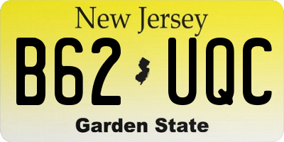 NJ license plate B62UQC