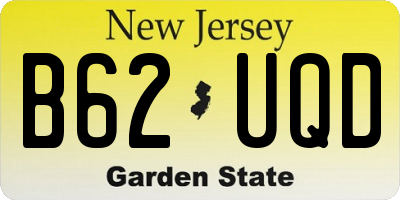 NJ license plate B62UQD