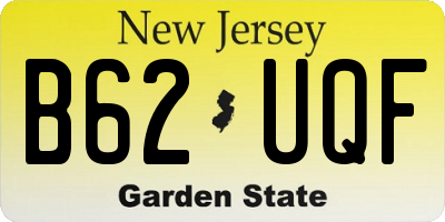 NJ license plate B62UQF
