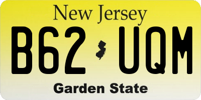 NJ license plate B62UQM