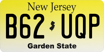 NJ license plate B62UQP