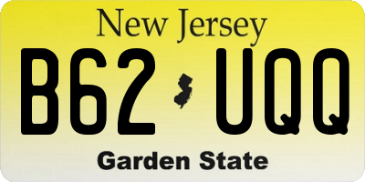 NJ license plate B62UQQ