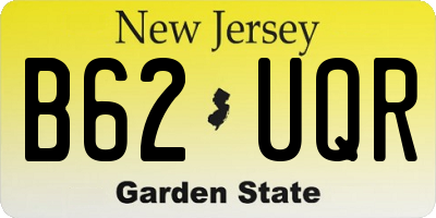 NJ license plate B62UQR
