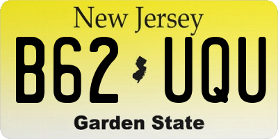 NJ license plate B62UQU