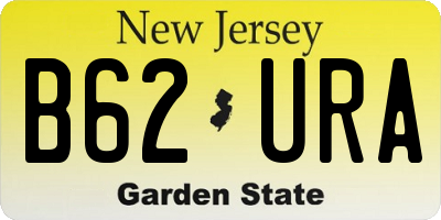 NJ license plate B62URA
