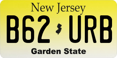 NJ license plate B62URB