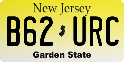 NJ license plate B62URC
