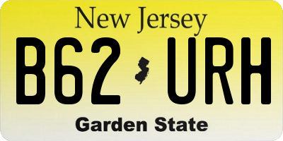 NJ license plate B62URH
