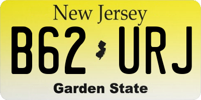 NJ license plate B62URJ