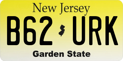NJ license plate B62URK