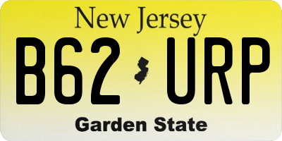 NJ license plate B62URP