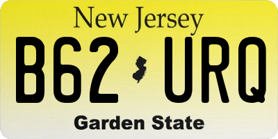 NJ license plate B62URQ