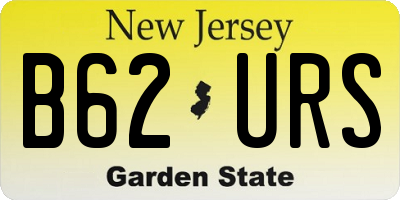 NJ license plate B62URS