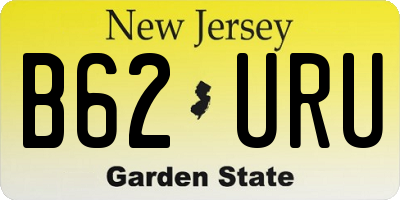 NJ license plate B62URU