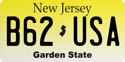 NJ license plate B62USA