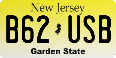 NJ license plate B62USB