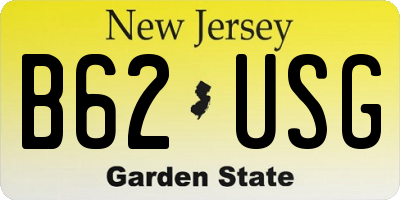 NJ license plate B62USG