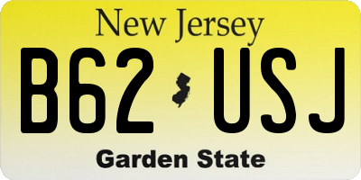 NJ license plate B62USJ