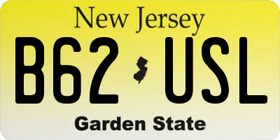 NJ license plate B62USL