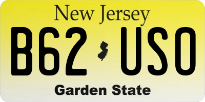 NJ license plate B62USO