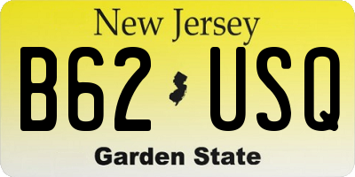 NJ license plate B62USQ