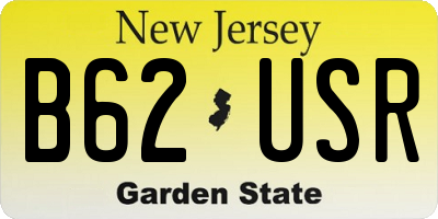 NJ license plate B62USR