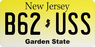 NJ license plate B62USS