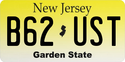 NJ license plate B62UST