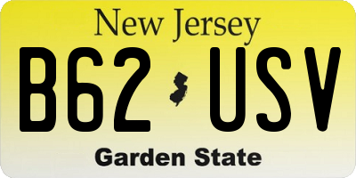 NJ license plate B62USV