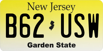 NJ license plate B62USW