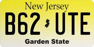 NJ license plate B62UTE