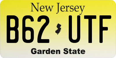 NJ license plate B62UTF