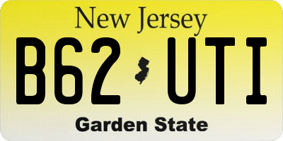 NJ license plate B62UTI