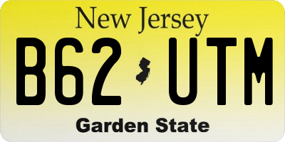 NJ license plate B62UTM