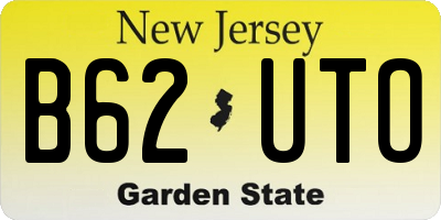 NJ license plate B62UTO