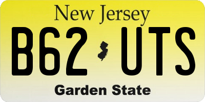NJ license plate B62UTS