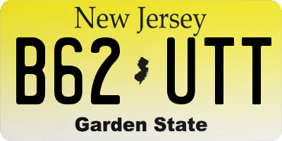 NJ license plate B62UTT