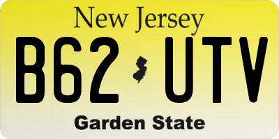 NJ license plate B62UTV