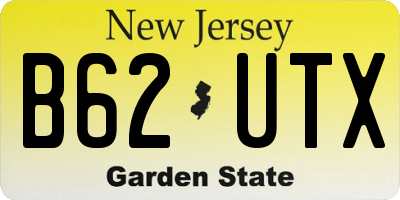 NJ license plate B62UTX