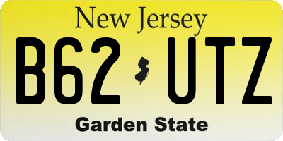 NJ license plate B62UTZ