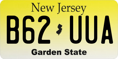 NJ license plate B62UUA