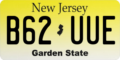 NJ license plate B62UUE