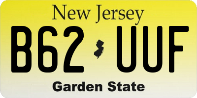 NJ license plate B62UUF