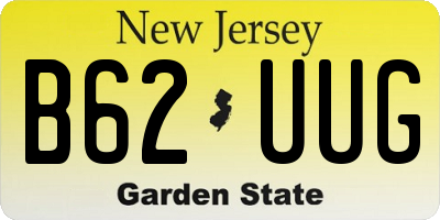 NJ license plate B62UUG