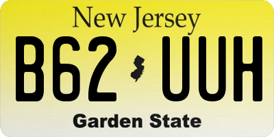 NJ license plate B62UUH
