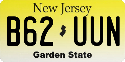 NJ license plate B62UUN