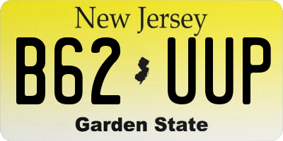NJ license plate B62UUP