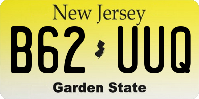 NJ license plate B62UUQ
