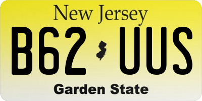 NJ license plate B62UUS