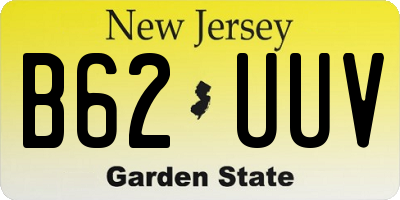 NJ license plate B62UUV